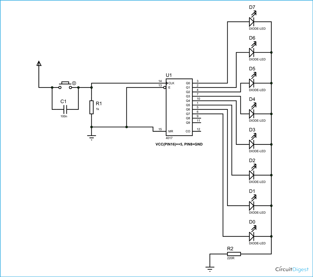 Decimal Counter Schematic Diagram