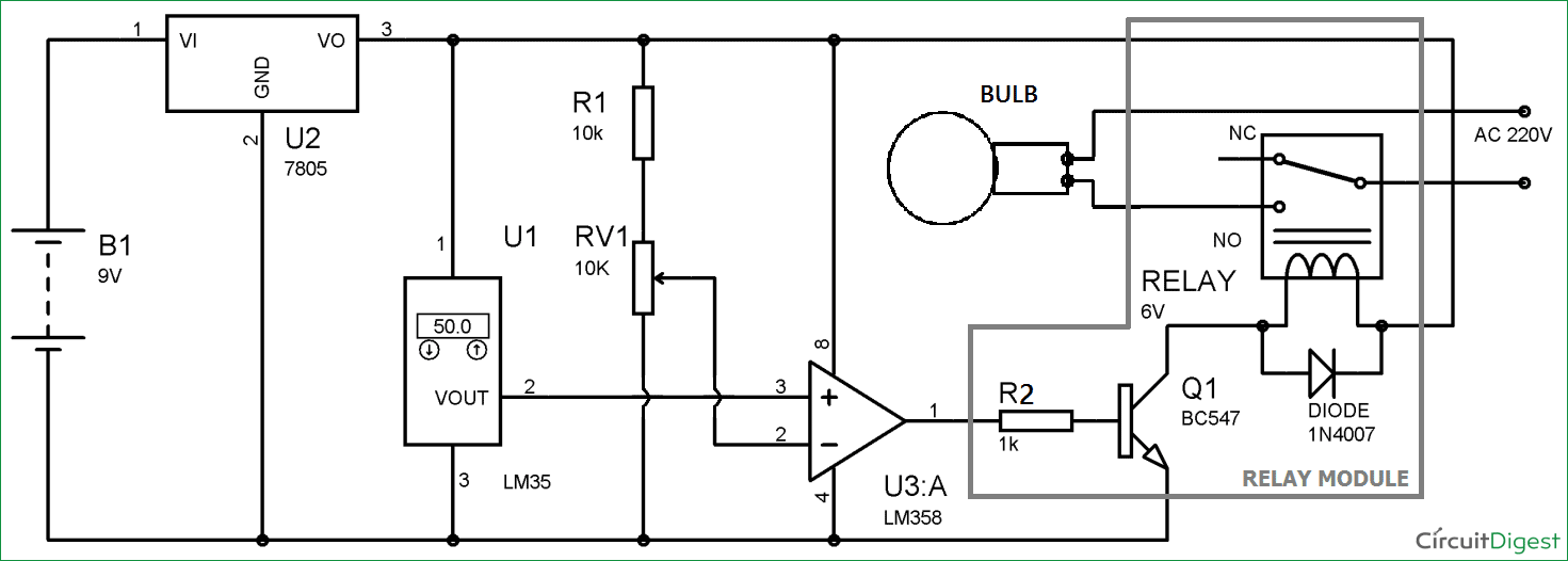 Temperature-controlled-automatic-light-switch-circuit