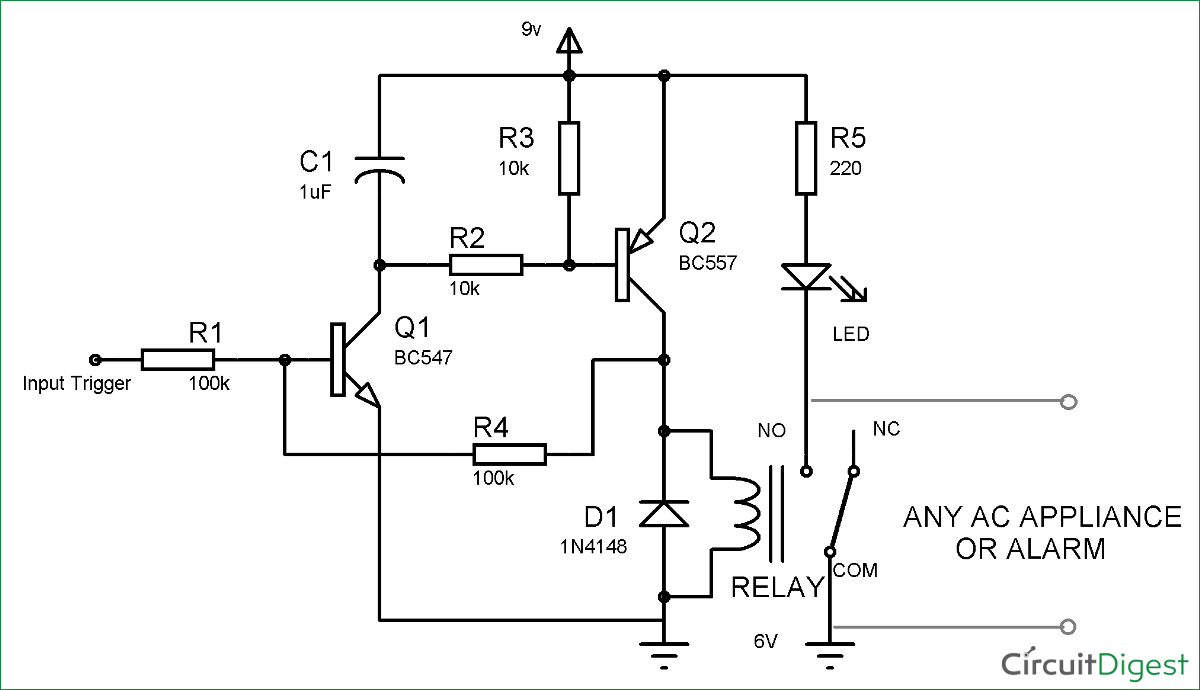 Simple Latch Circuit Diagram with Transistors