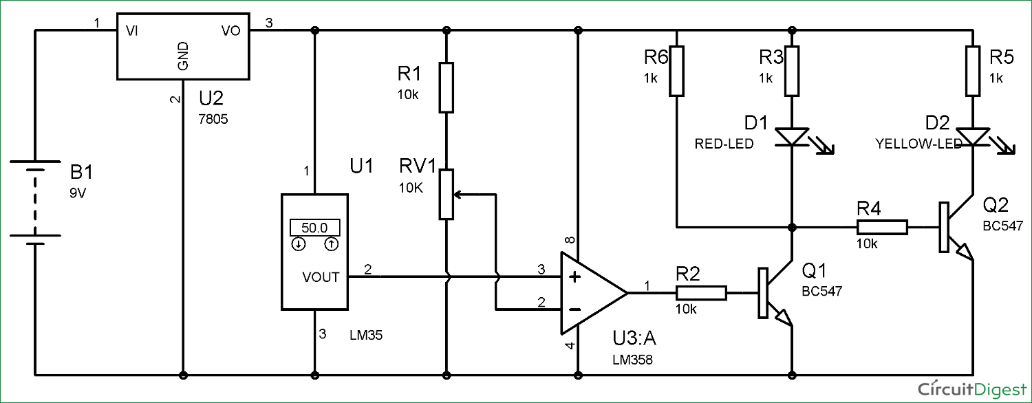 Temperature Controlled Leds Using Lm35