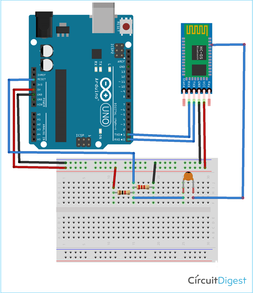 Arduino Bluetooth Circuit Diagram