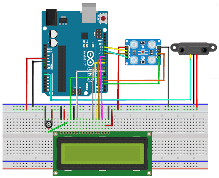 Arduino Currency Counter Circuit Diagram