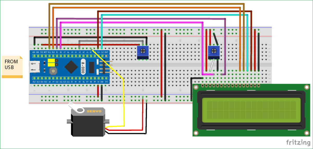Circuit-Diagram-for-Interfacing Servo Motor with STM32F103C8 (Blue Pill)