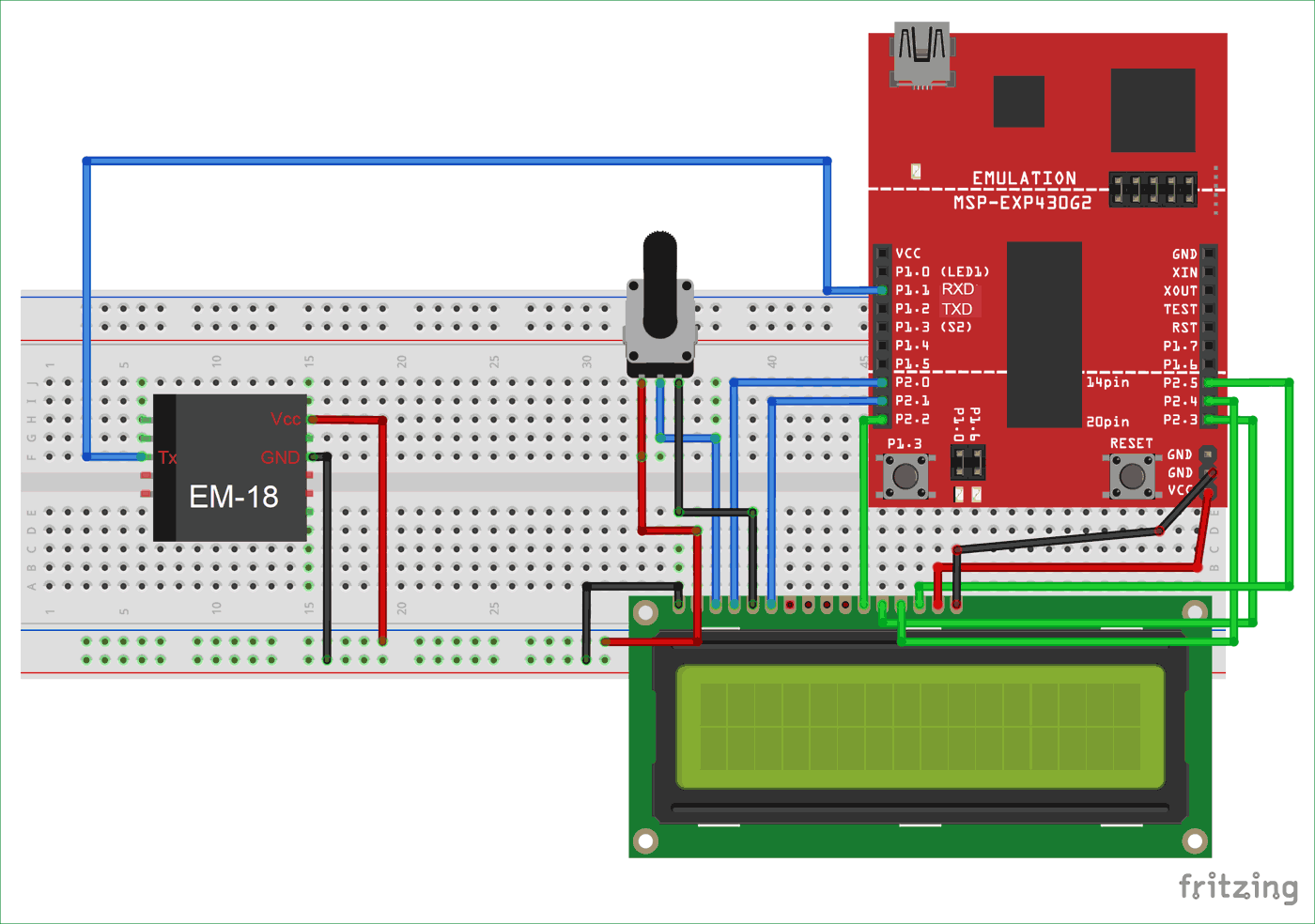 MSP430 RFID Reader Circuit Diagram