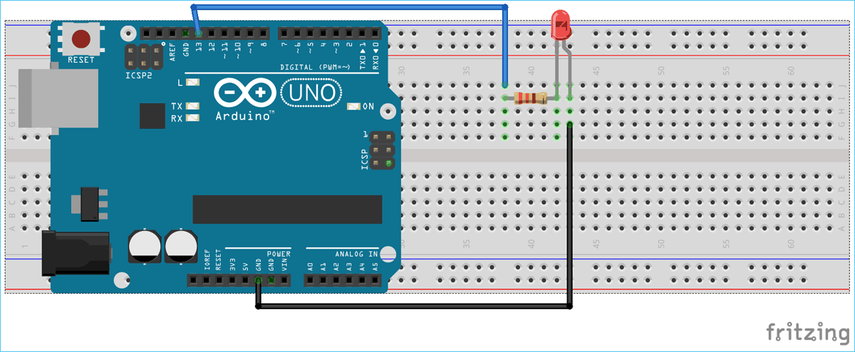 Circuit Diagram for Serial Communication between MATLAB and Arduino