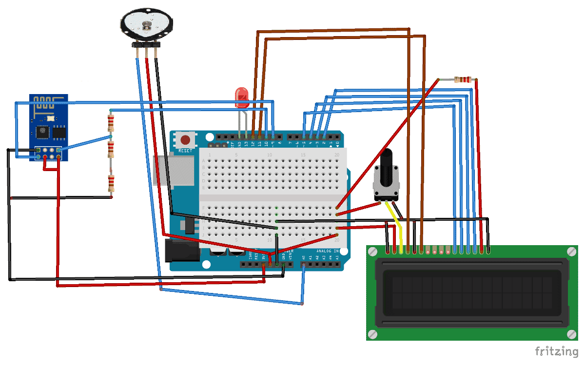 Heart-rate-monitoring-over-internet-circuit-diagram