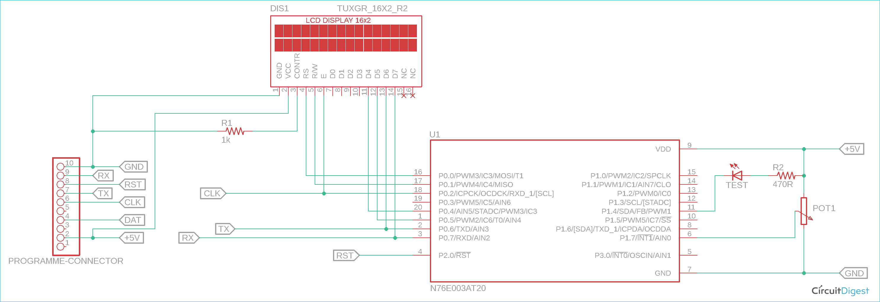 Nuvoton N76E003 Circuit Diagram 