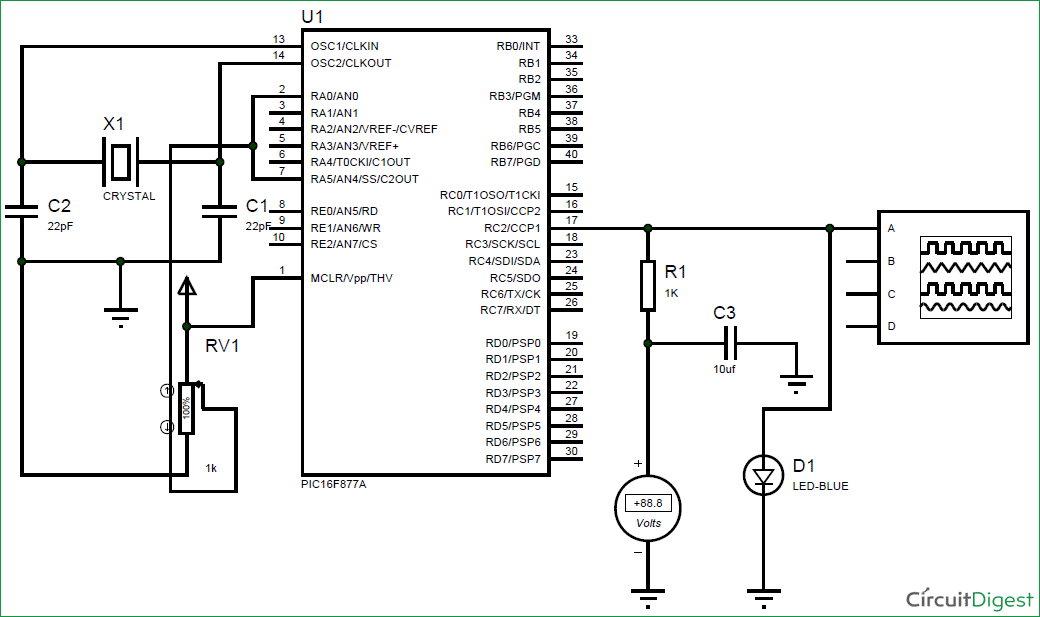 PWM-with-PIC-Microcontroller-MPLAB-XC8-circuit-diagram