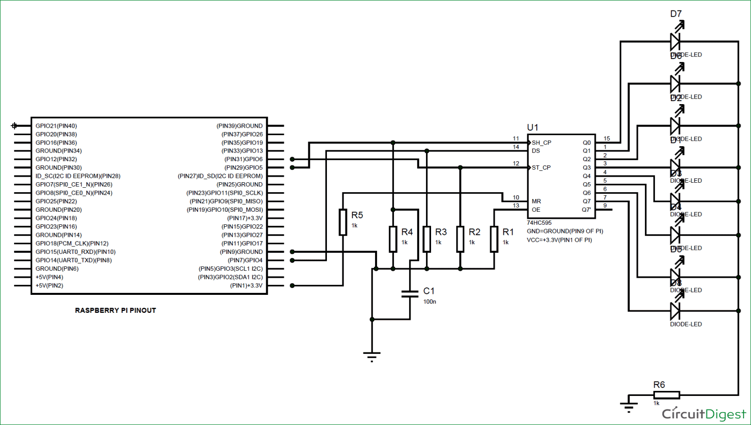 Raspberry-Pi-74HC595-Serial-Shift-Register-circuit-diagram