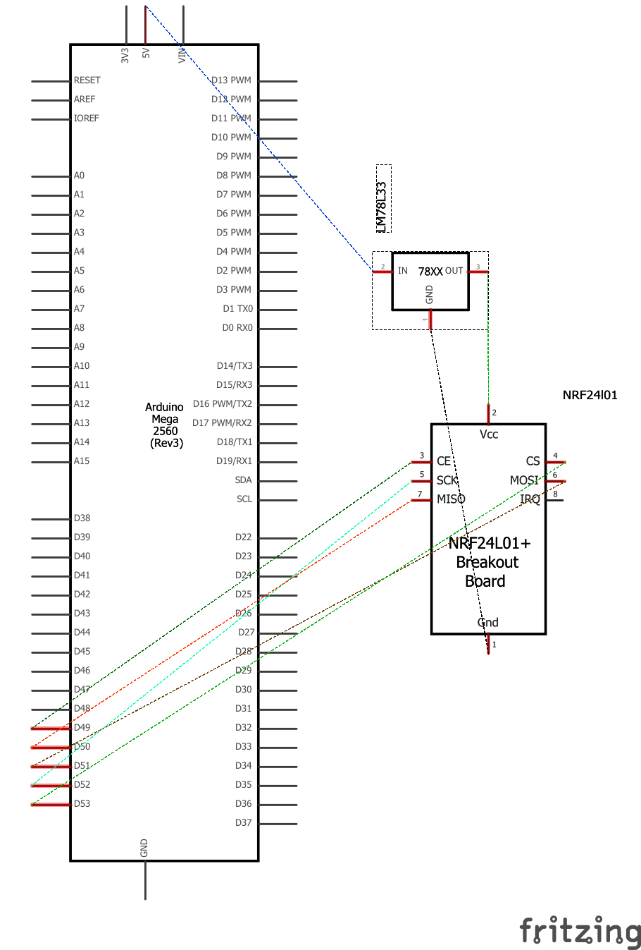arduino-mega-and-nrf24l01-chat-room circuit diagram