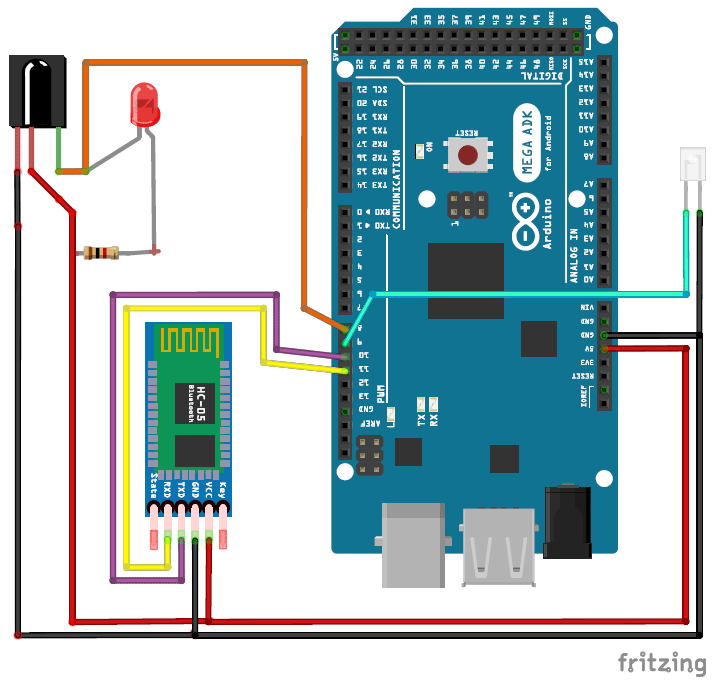mobile phone controlled ac using arduino and Bluetooth circuit diagram