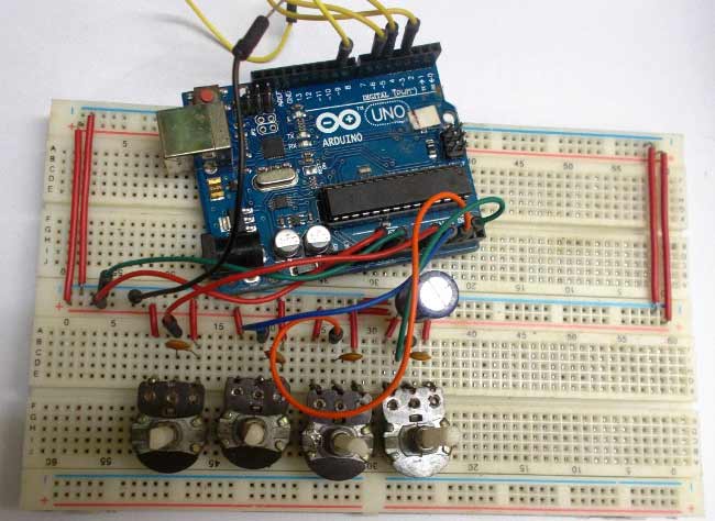 Arduino-Robotic-Arm-construction-breadboard-setup