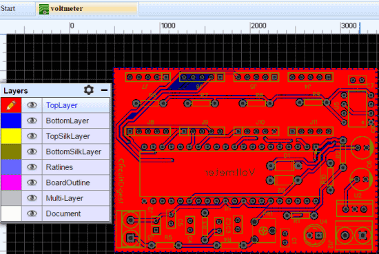 Digital-Voltmeter-PCB-Top-layer-easyeda