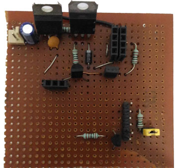 ESP8266 Security System Circuit on Perf board