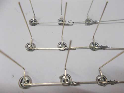 LED Cube soldering rows