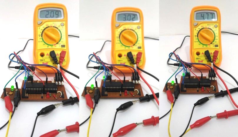 PWM-with-PIC-Microcontroller-demo-with-multimeter