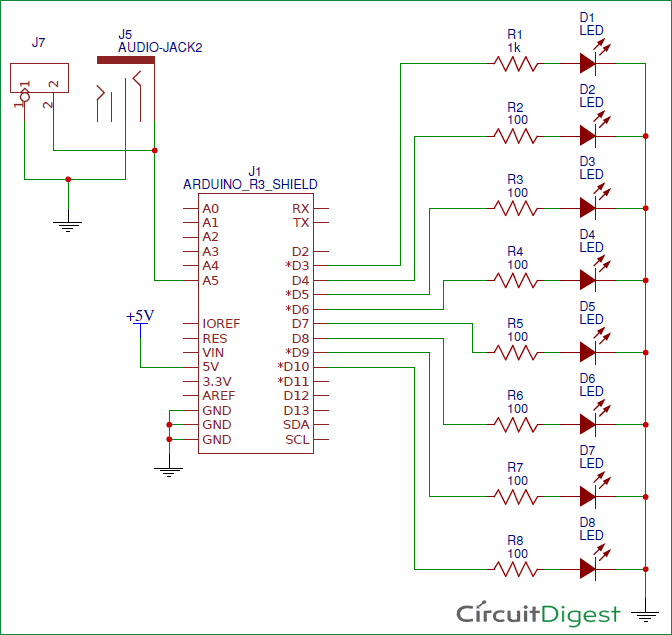 VU-Meter-with-Arduino-circuit-diagram