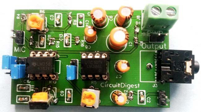 Voice-Modulator-Circuit-on-PCB