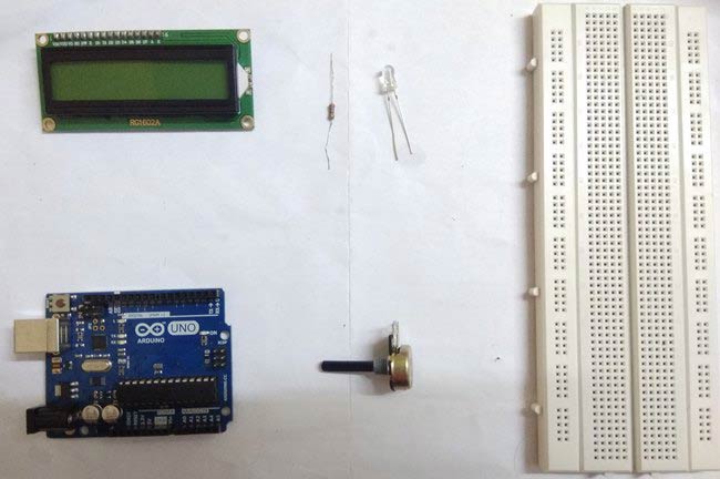components for arduino based digital ammeter