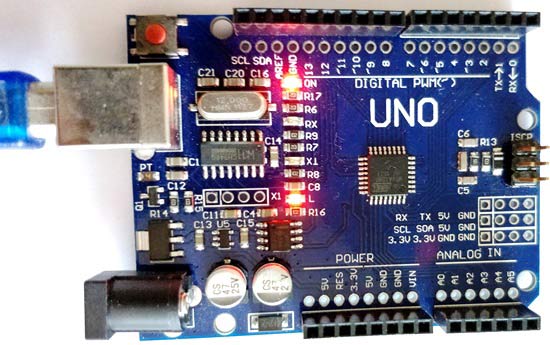 controlling onboard led of arduino using python