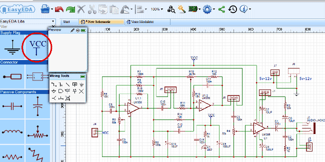 design-Circuit-of-Voice-Modulator-Circuit-with-EasyEDA-9