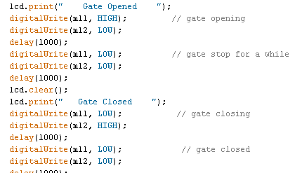 commands to open the gate