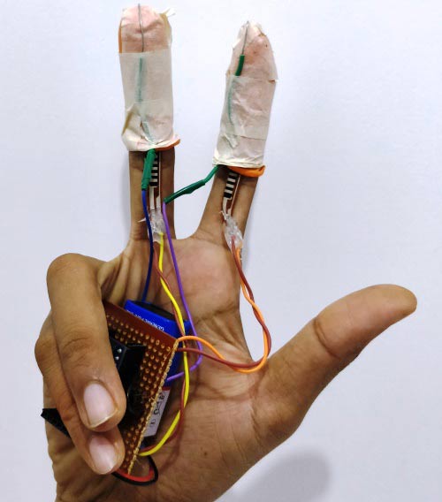 generating sound by tapping fingers using arduino