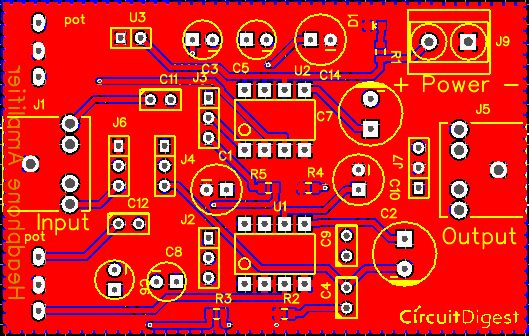 headphone-audio-amplifier-using-LM386-PCB-layout-top