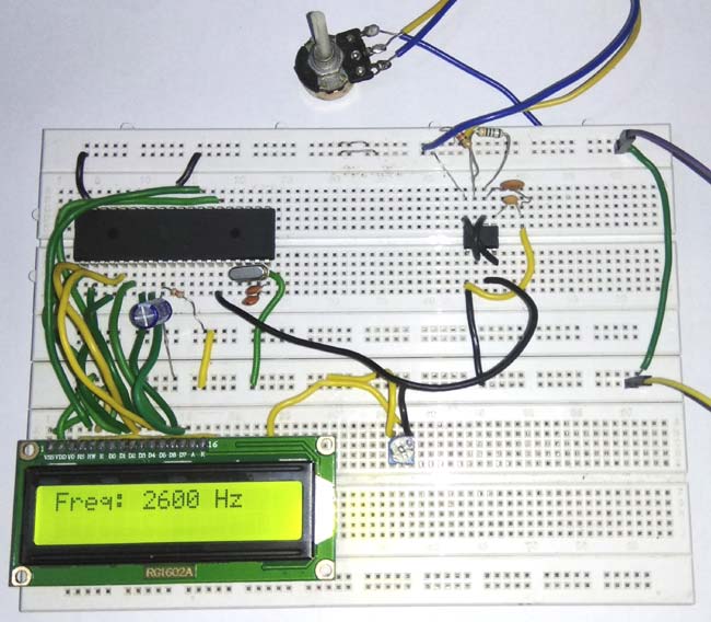 8051 Microcontroller based Frequency Counter in action