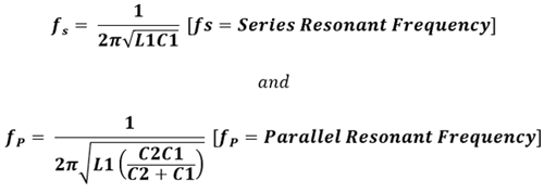 Calculating Series and Parallel Resonant frequency