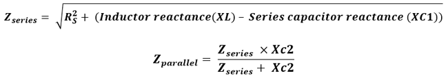 Calculating the series impedance and parallel impedance