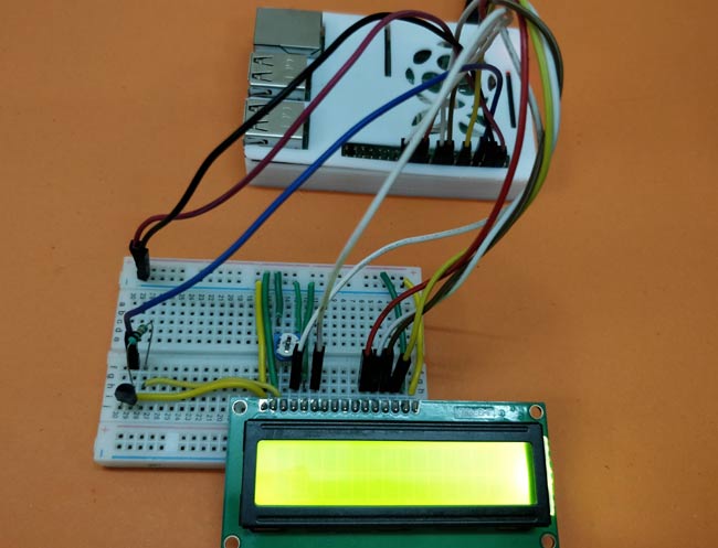 Circuit Hardware for Interfacing DS18B20 Temperature Sensor with Raspberry Pi