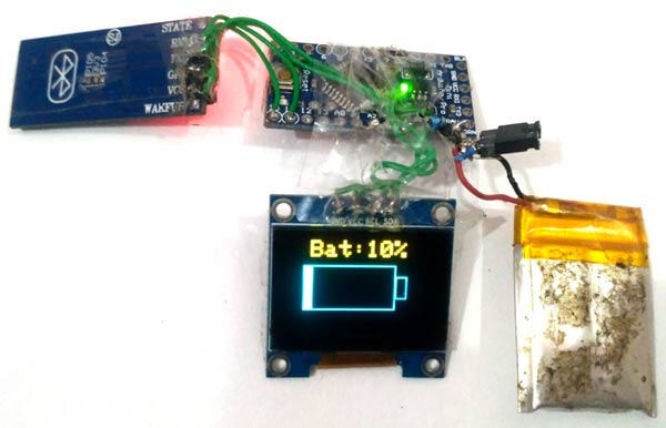 Displaying Battery on Arduino based OLED Smart Watch