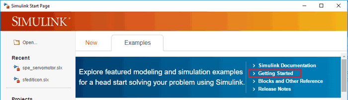 Getting Started Tutorial for Simulink