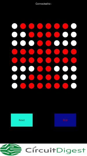 Interface of Android Application for Bluetooth controlled matrix display