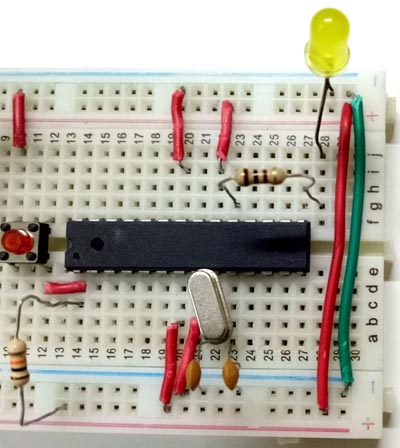 Microcontroller Circuit for Breadboard Based Arduino Board
