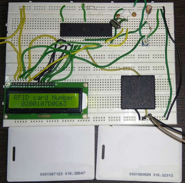RFID Interfacing with 8051 Microcontroller in action