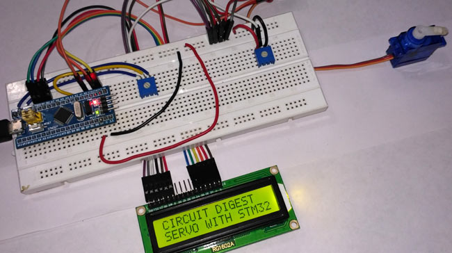 Servo Motor in -action with STM32F103C8