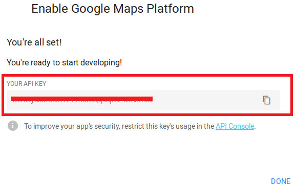 API key from Google Geolocation