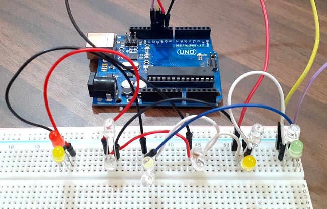 Circuit Hardware for Charlieplexing Arduino- Controlling 12 LED with 4 GPIO Pins