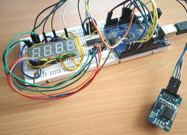 Arduino 7 Segment Display Clock Circuit Hardware