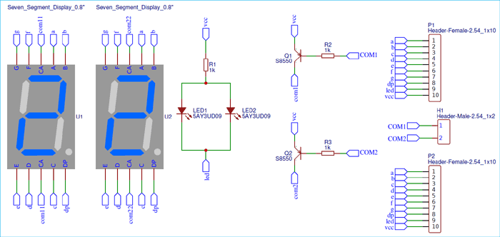 Components Symbol for Digital Wall Clock using AVR Microcontroller Atmega16 and DS3231 RTC