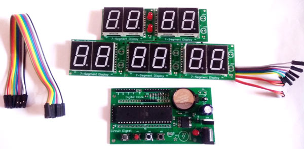 Components for Digital Wall Clock using AVR Microcontroller Atmega16 and DS3231 RTC