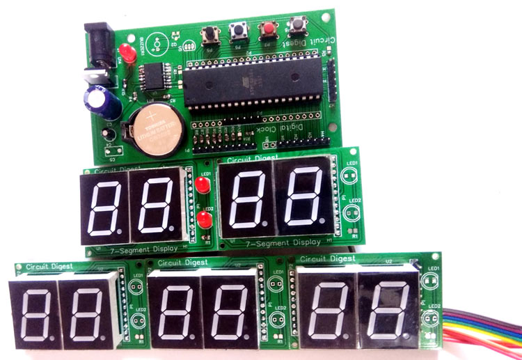Digital Wall Clock using AVR Microcontroller Atmega16 and DS3231 RTC