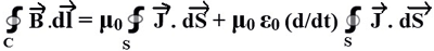 Integral form of Maxwells Fourth Equation