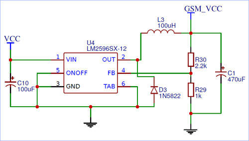 LM2596 Power Module Circuit Diagram