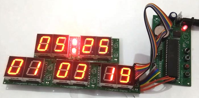 Testing Digital Wall Clock using AVR Microcontroller Atmega16 and DS3231 RTC