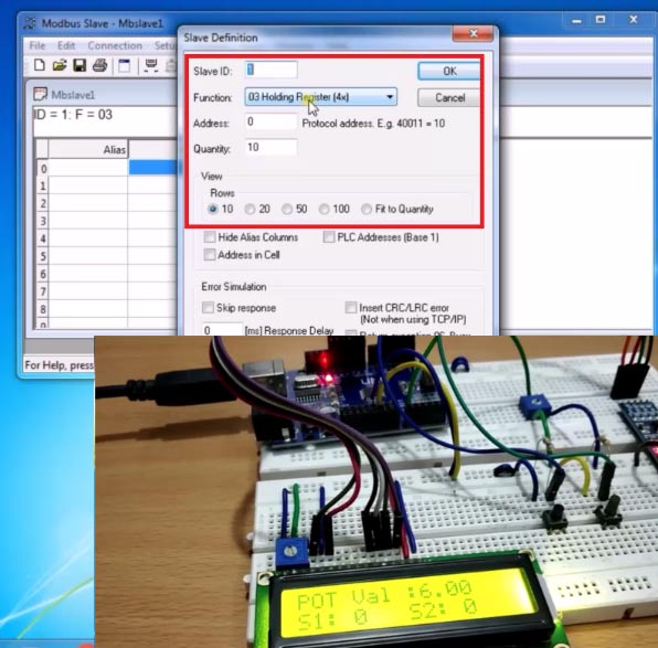 Testing Modebus Slave Tool for RS485 Serial Communication