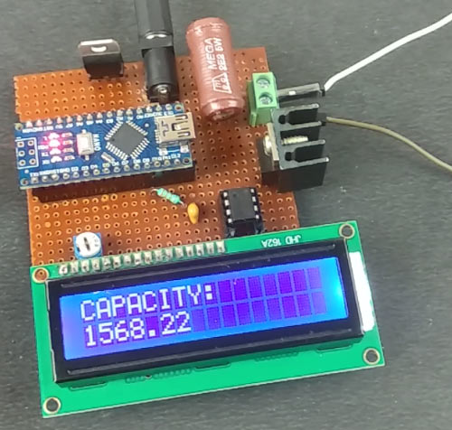 Battery Capacity Tester using Arduino