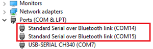 COM Port for Bluetooth Module